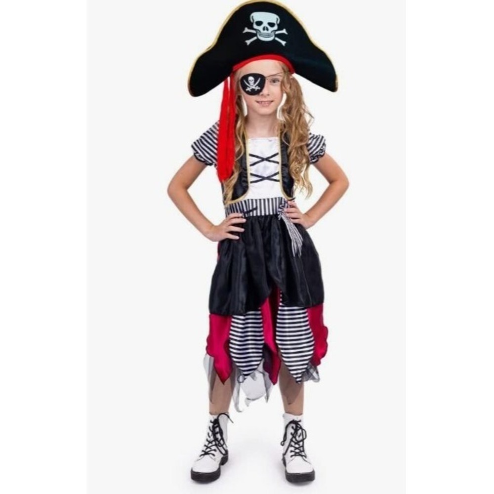 NWT Dress Up America Pirate Girls‎ Dress Costume Set XL